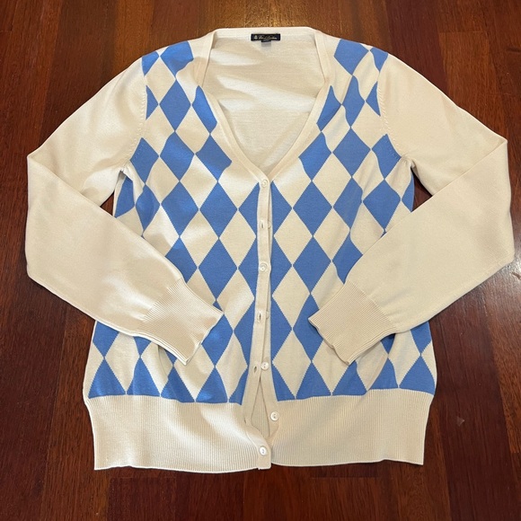 Brooks Brothers Cardigan and Blouse Argyle Set - Picture 7 of 13